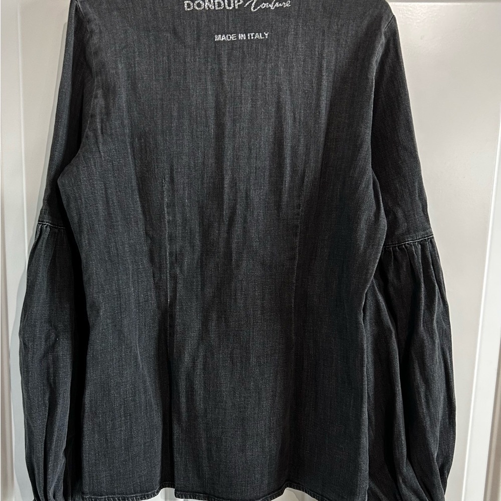 ✨DONDUP Black Button-Up Denim Shirt NWT Sz Medium✨ - Picture 6 of 9